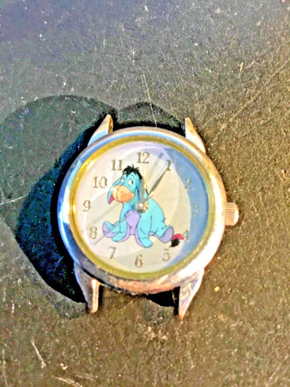 Vintage Disney Seiko SII =Eeyore Watch HEAD=25mm CASE== New Battery==WORKS